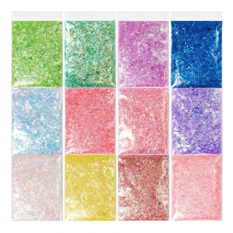 24/12 Colors Candy Paper Pieces Cellophane Colorful Epoxy Resin Filler Handmade Material DIY Crystal Clothing Accessory