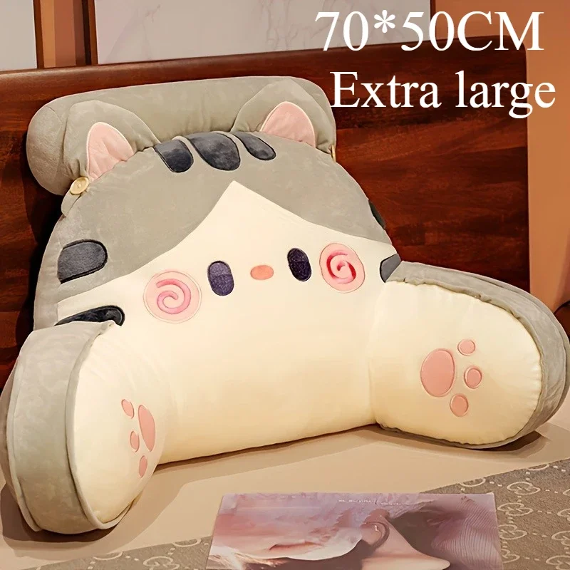 

70*50CM Large Size Bedhead Backrest Pillow,Sofa Cushion Dormitory Reading Pillow,Pregnant Woman Waist Protection Cartoon Pattern