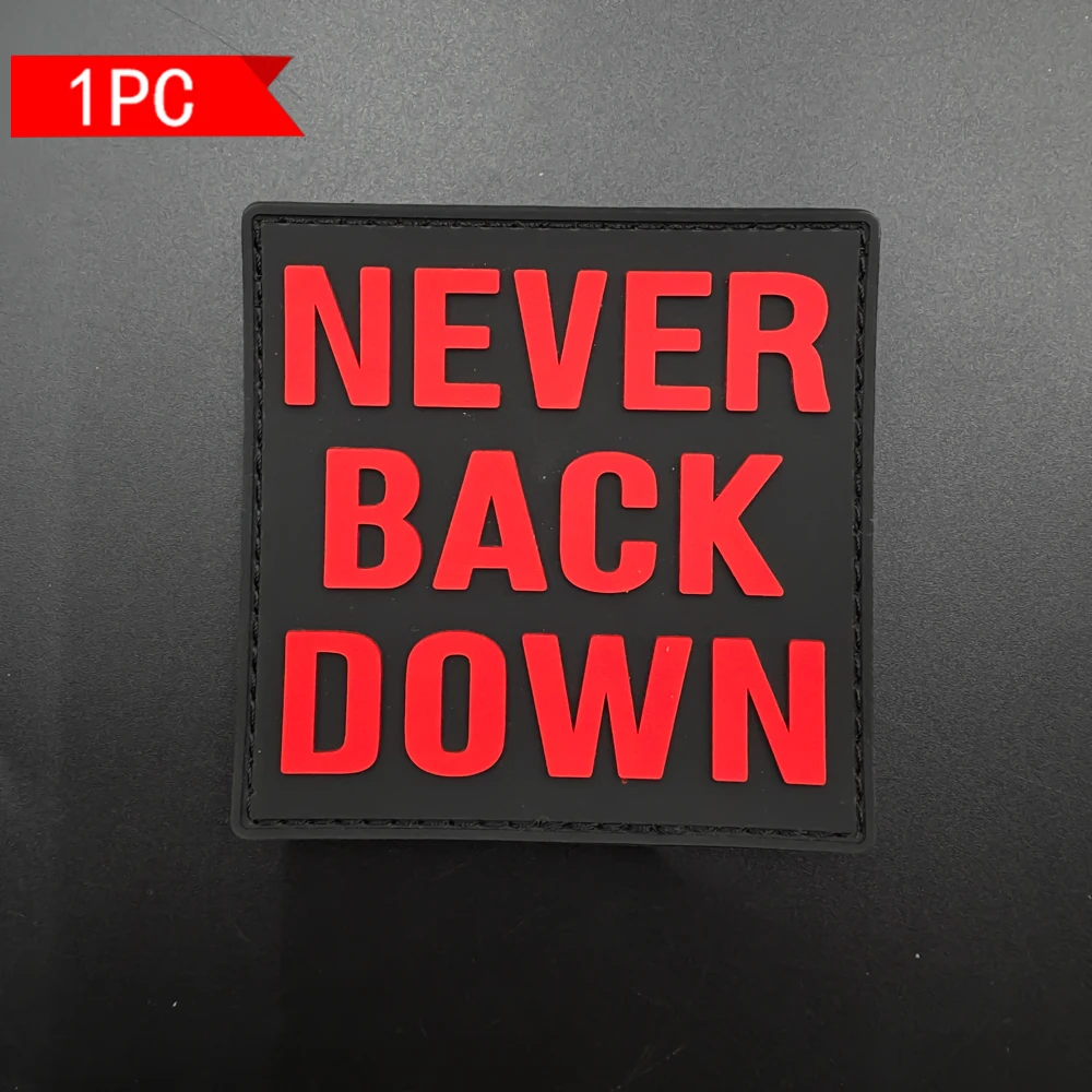 Creative Square Frame Inspirational Phrases Art Print Pvc Glow-In-The-Dark Arm Patch Badge Clothing Modification Versatile Decorative Accessory with Fleece Backing