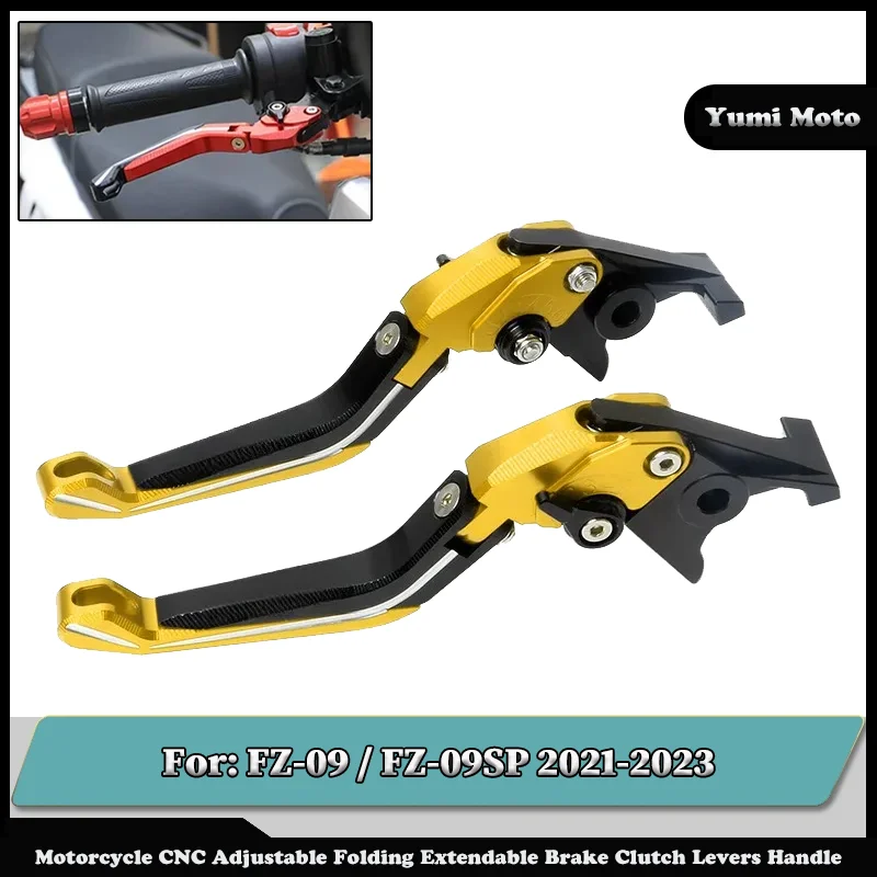 

NEW Motorcycle Folding Adjustable Brake Clutch Levers Handlebar Grips Motorcycle Parts For YAMAHA FZ-09 / FZ-09SP 2021-2023