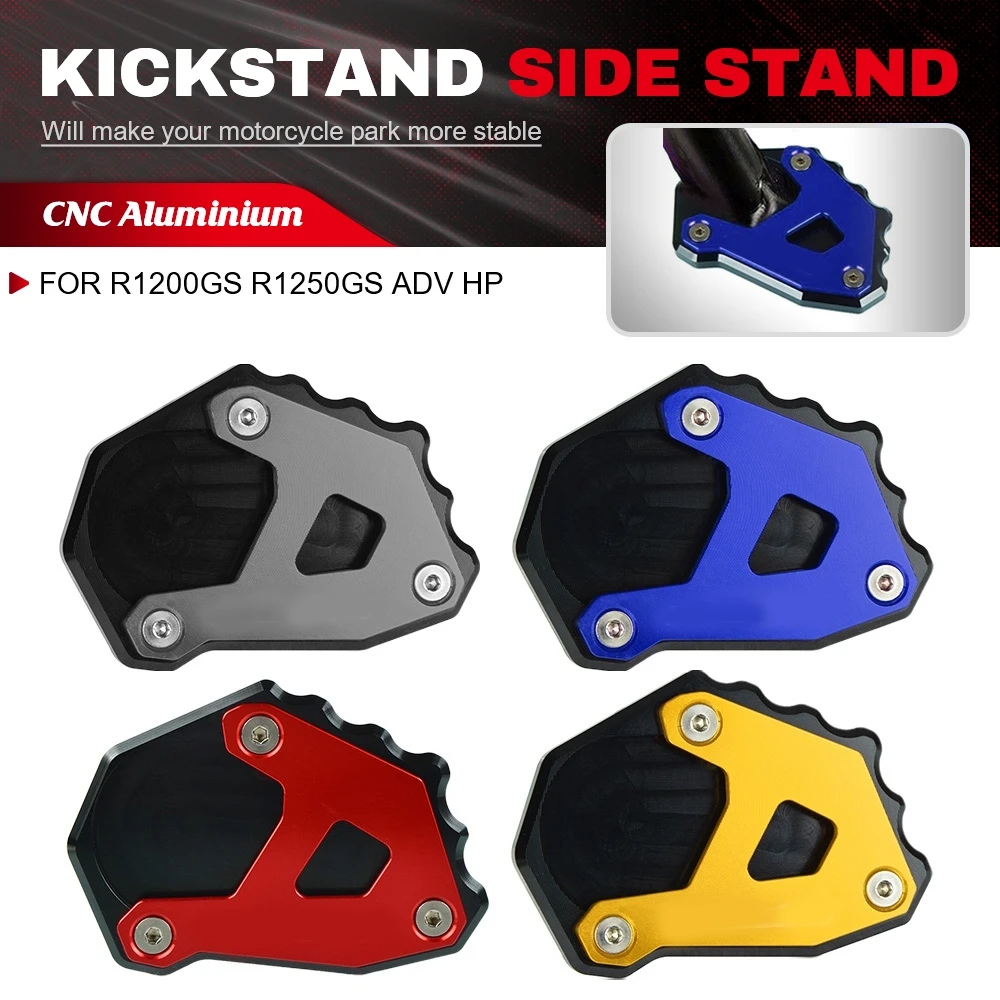 

Motorcycle Accessories Kickstand CNC Foot Side Stand Extension Pad Support Plate EnlargeFor BMW R1200 GS R1200GS R1250GS ADV HP