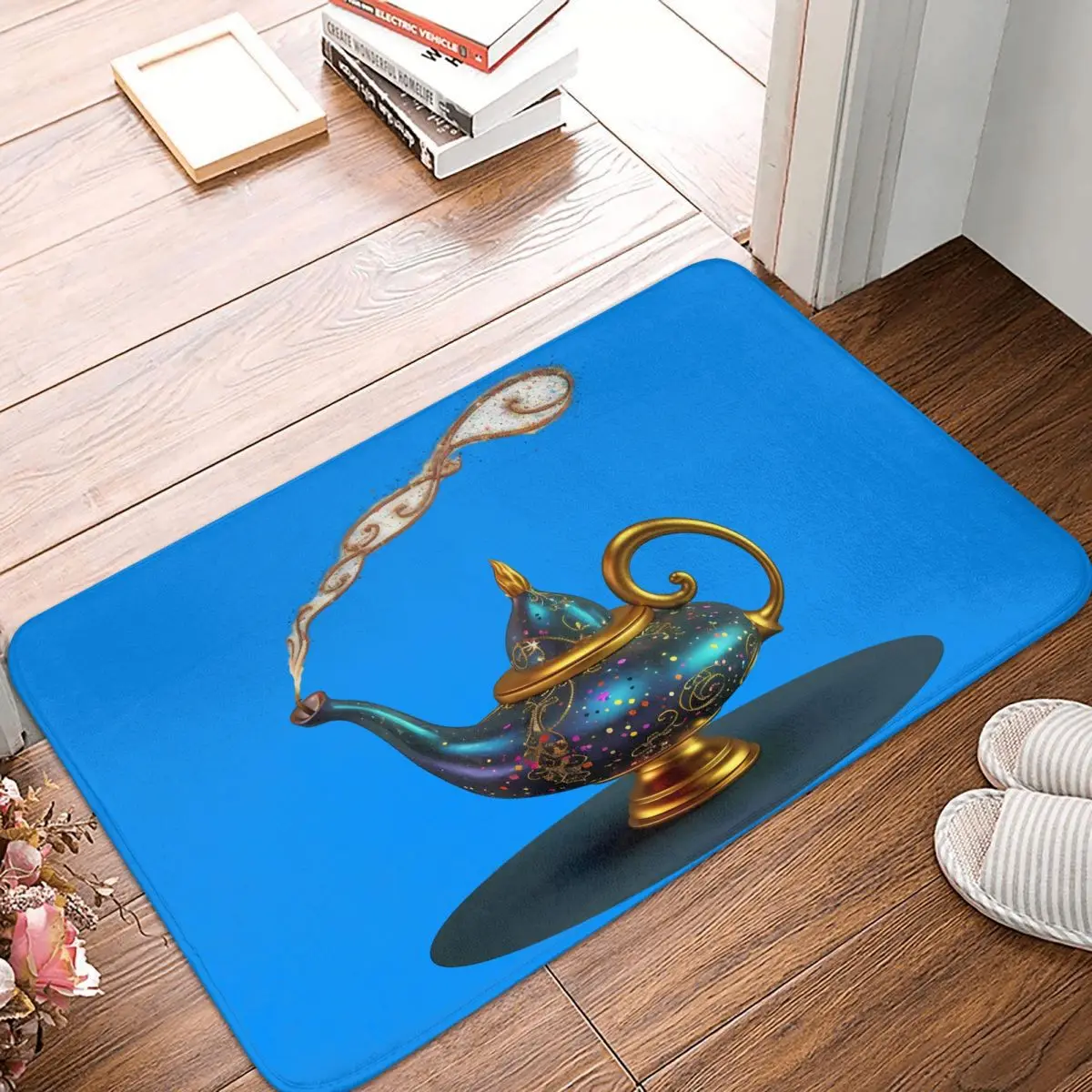 Magic Genie Lamp Front Door Mat Anti-Slip Indoor Quick Dry Doormat Floor Bathroom Entrance Rug Carpet