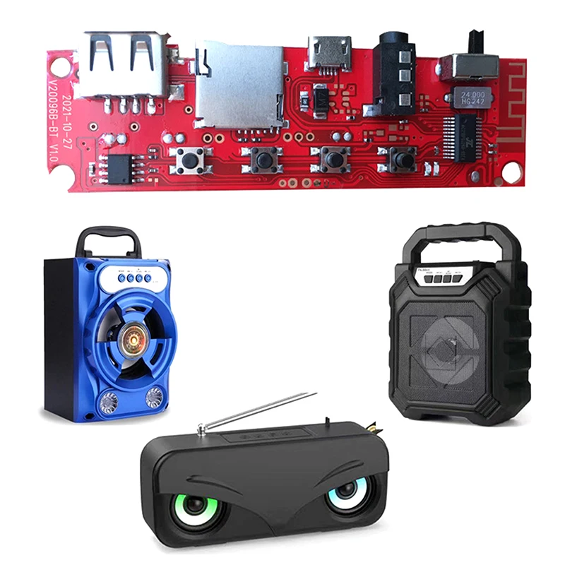 Bluetooth Audio Printplaat Met Draden Bluetooth Module Versterker Board DIY Bluetooth Module Met Oplaadpoort