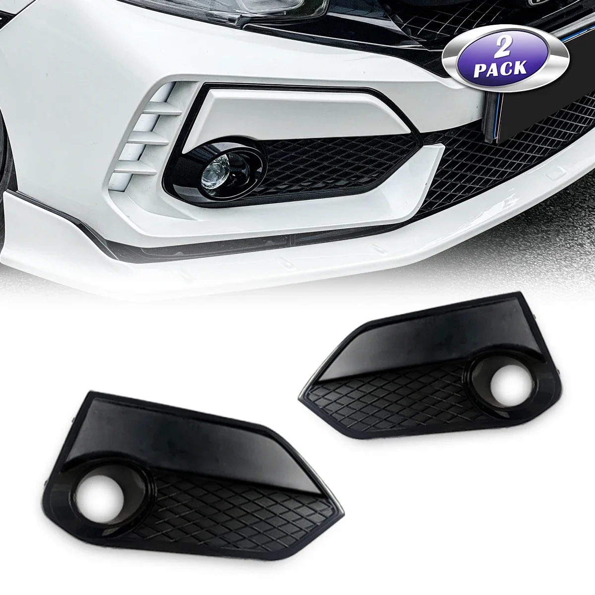 

Car Body Kit Front Bumper Fog Light Cover Trim Mugen Style For Honda Civic 10th Gen FK7 Type R Kit Hatchback