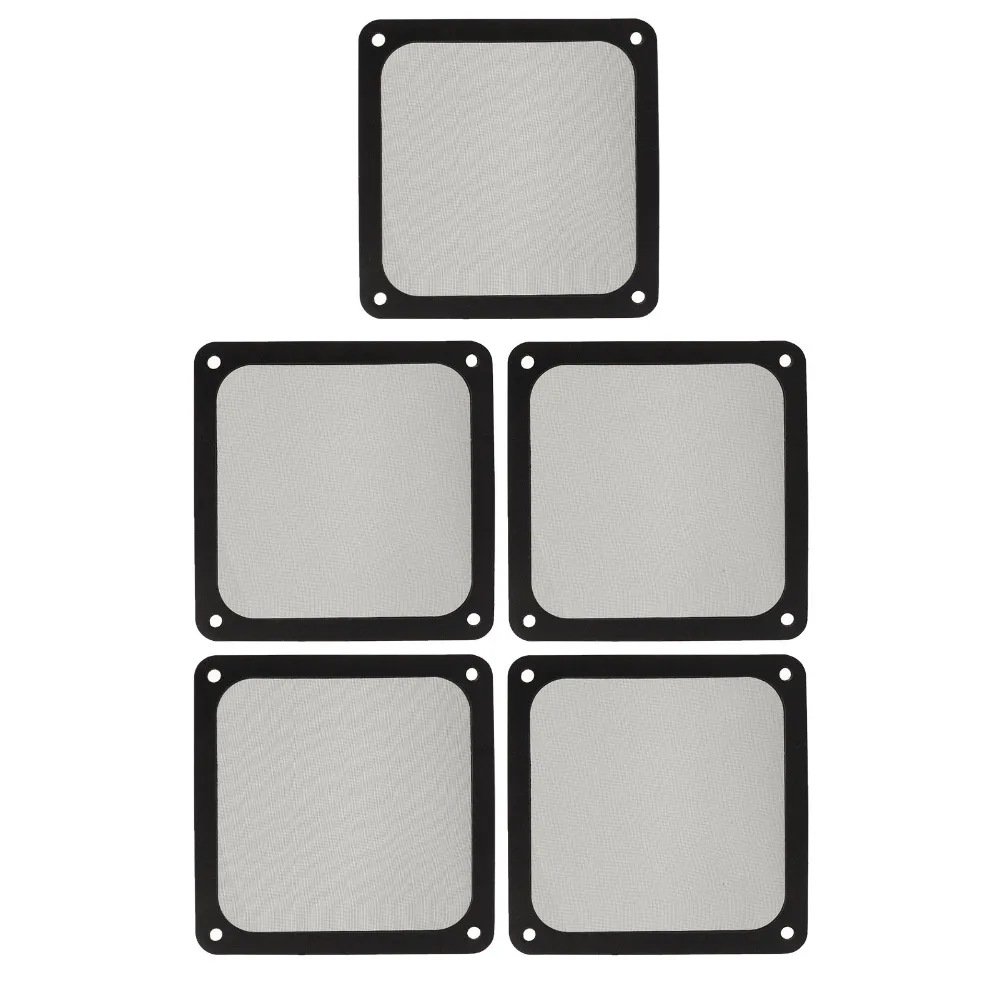 

5PCS 140*140mm PC Fan Dust Filter Dust Proof Black /White Fan Dust Mesh Cover Nylon Mesh Computer Case Filter Heat Dissipation
