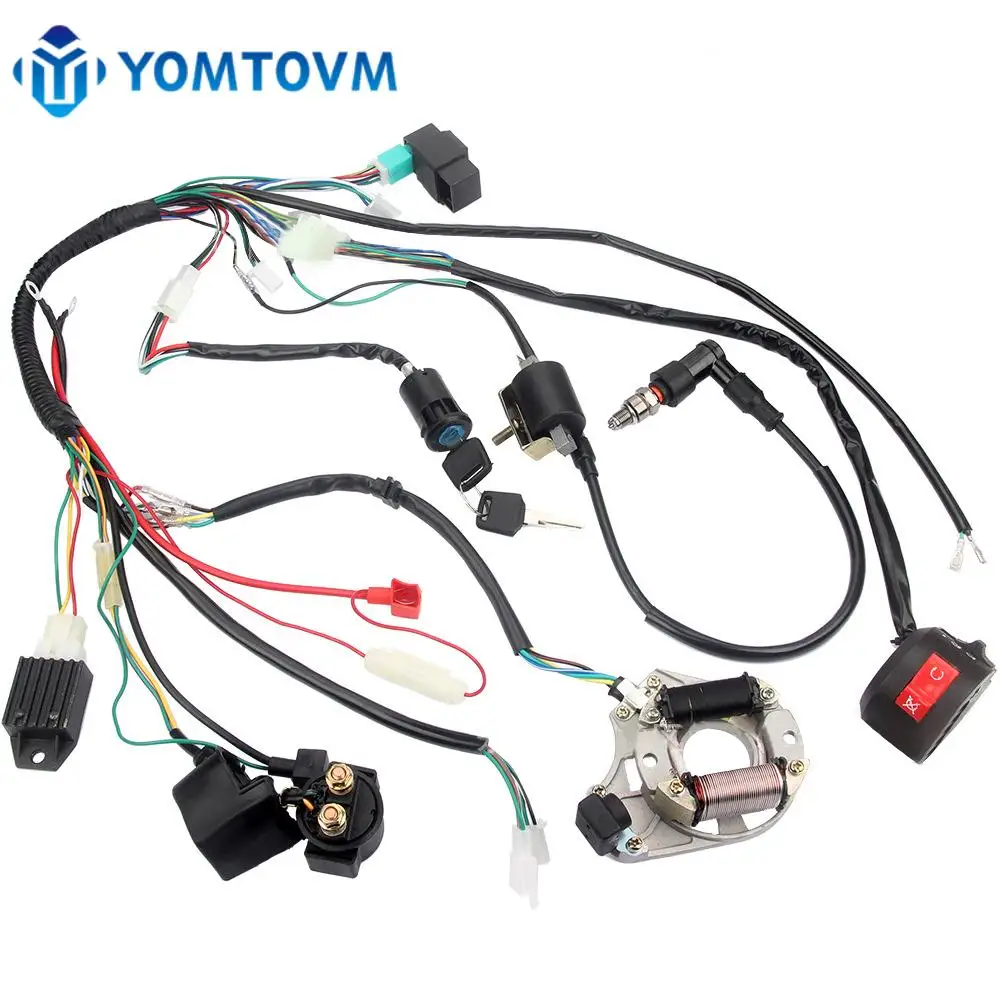 Complete Electrics Wiring Harness CDI Coil For Kawasaki KLX Chinese Dirt Bike ATV QUAD 49cc 50cc 80cc 90cc 100cc 110cc 125cc