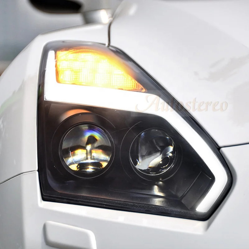 

Автомобильный фонарь для Nissan GTR 2007-2014, передний фонарь, высококачественные фонари, светодиодный модернизированный светильник в сборе, указатель поворота, автоаксессуары