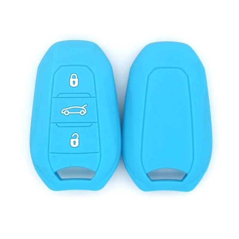 

Silicone Car Key Case for Peugeot 308S/408/508/2008/3008/4008/5008 - 3-Button with Trunk Function, Protective Pouch Accessories