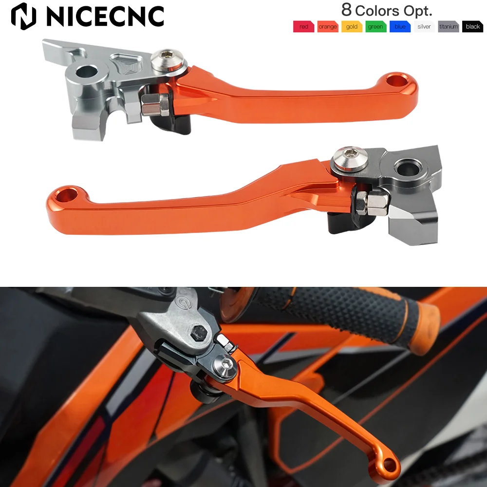 NICECNC Motocross Pivot Brake Lever Clutch Lever Kit For KTM XCW EXC 300 EXCF 500 450 350 250 SX XC SXF XCF 2014-2023 2022 2021