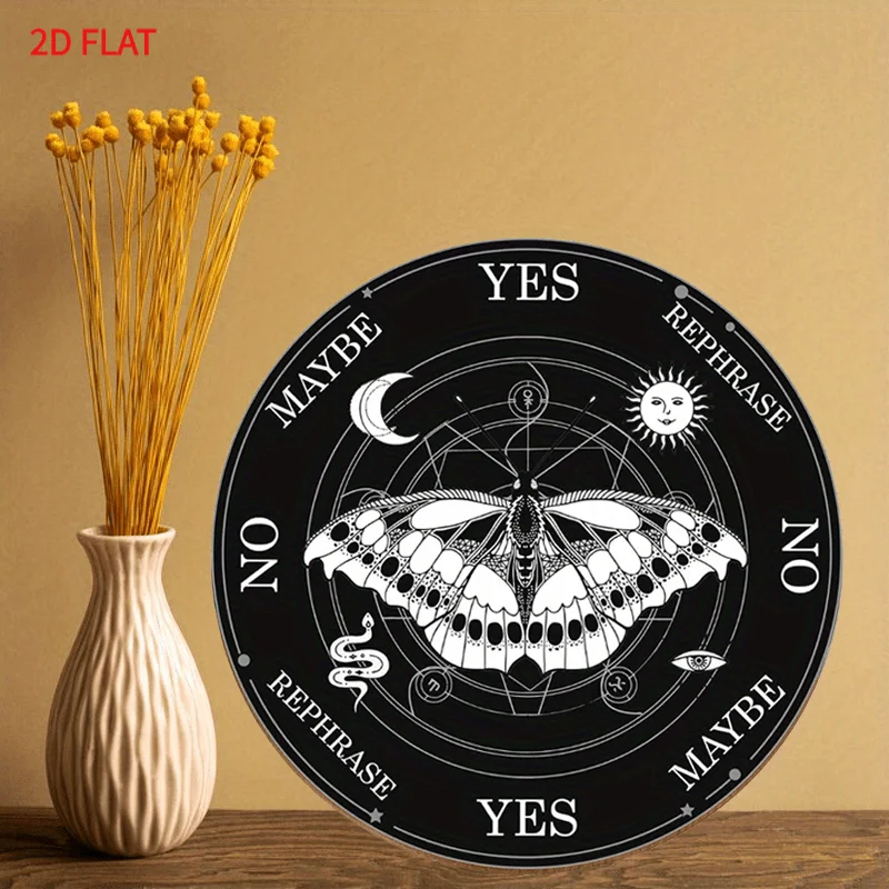 2D Flat, 1pc Bohemian Butterfly Wobble Board - Flat Divination Tool with 