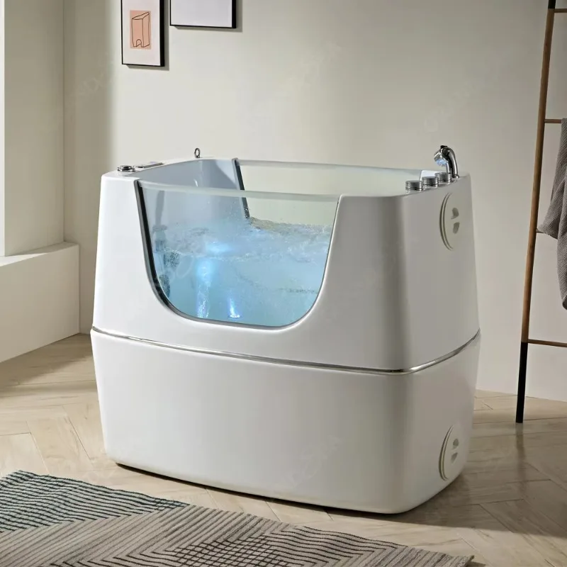 2026 High-End Pet Hot Tub Bubble Grooming Bathtub Spa Puppy Cleaning Bath Sink Acrylic Animal Cat Bathtub