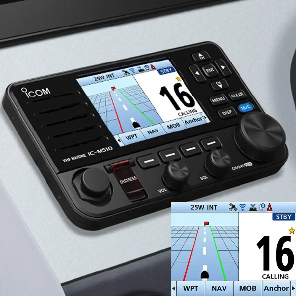 IC-M510E-AIS VHF Marine Transceiver | 25W GPS/DSC/AIS | EVO Series Fixed-Mount Radio for Marine Communication