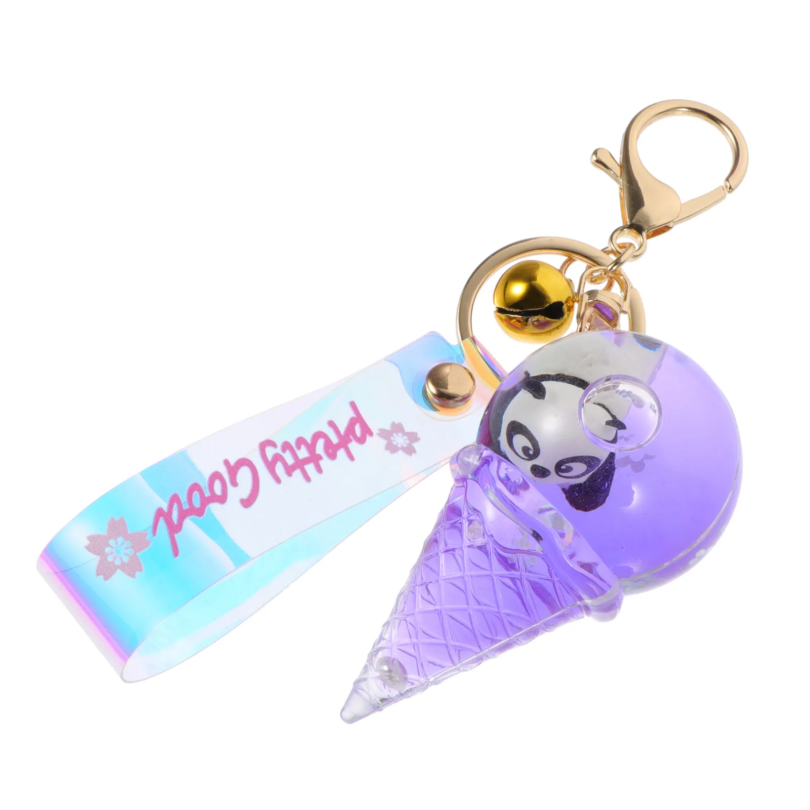 

Cartoon Keychain Sturdy Durable Premium Material Purple Drift S Locket Gifts Women Backpack nament Ice Cream Key Ring