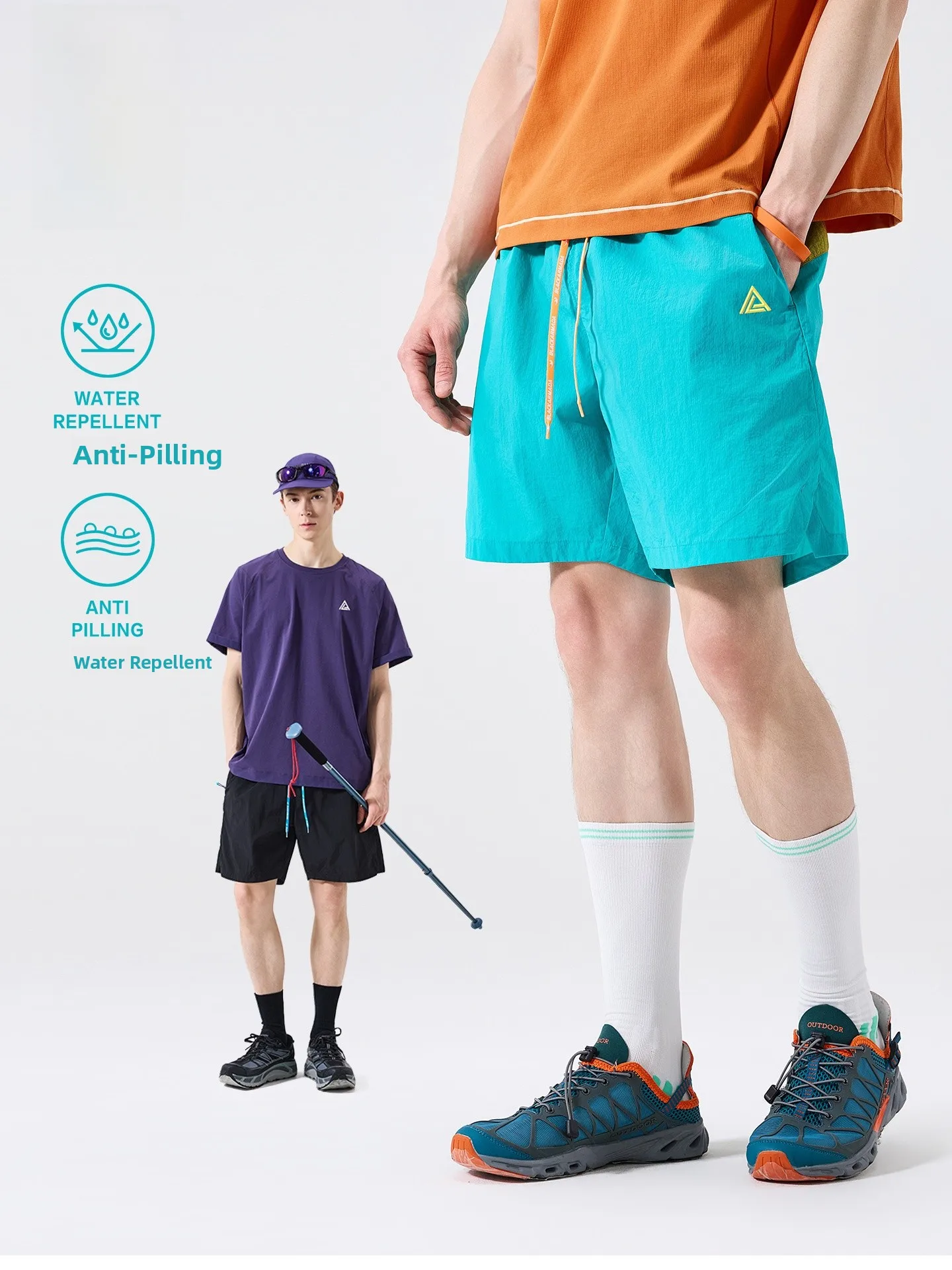 LAZY DAY Men's Outdoor Quick Dry Workwear Shorts Five Inches Casual Leisure Shorts Nylon Fabric Summer Outdoor Shorts