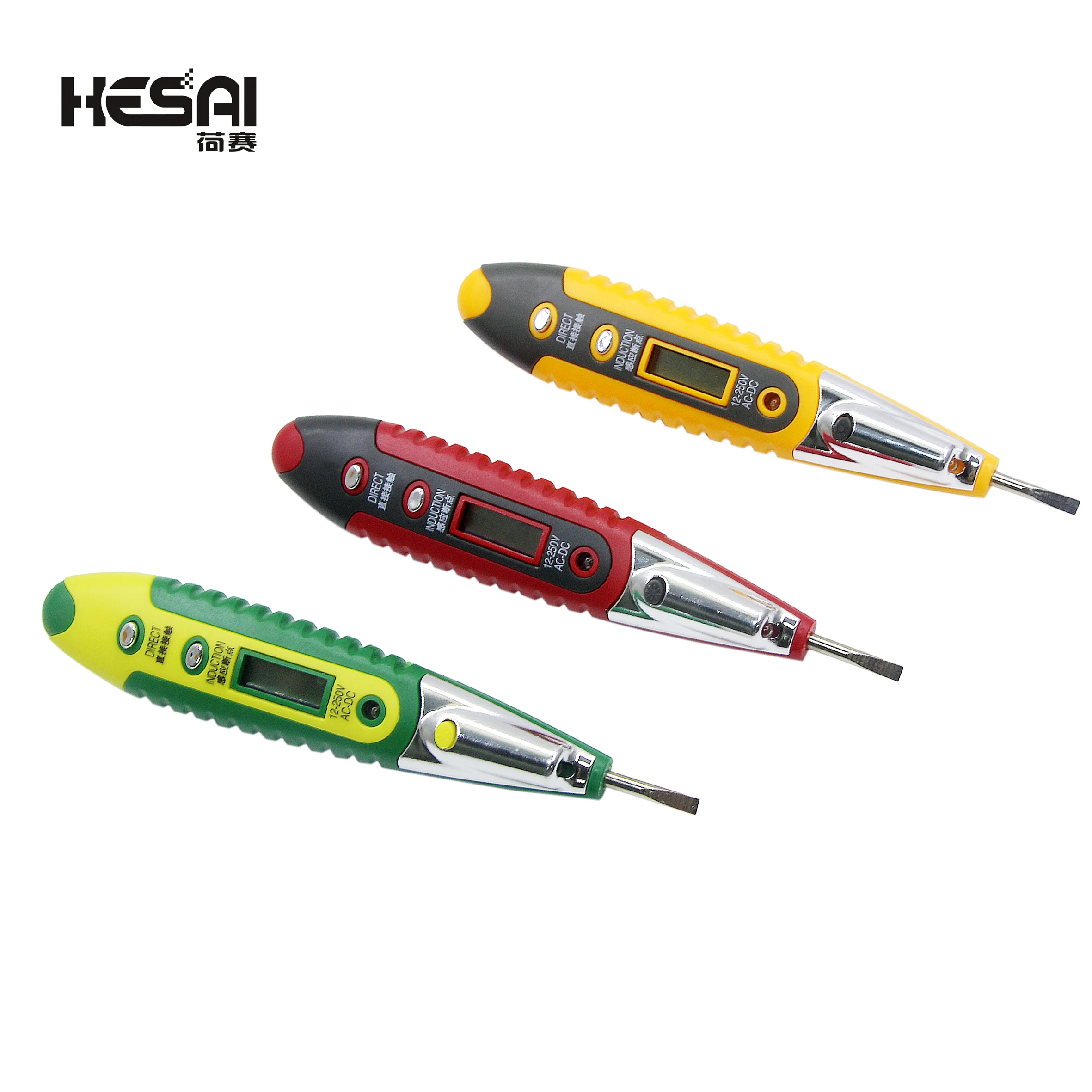 NEW Digital Test Pencil AC DC 12-250V Tester Electrical Screwdriver LCD Display Voltage Detector Test Pen Electrician Tools