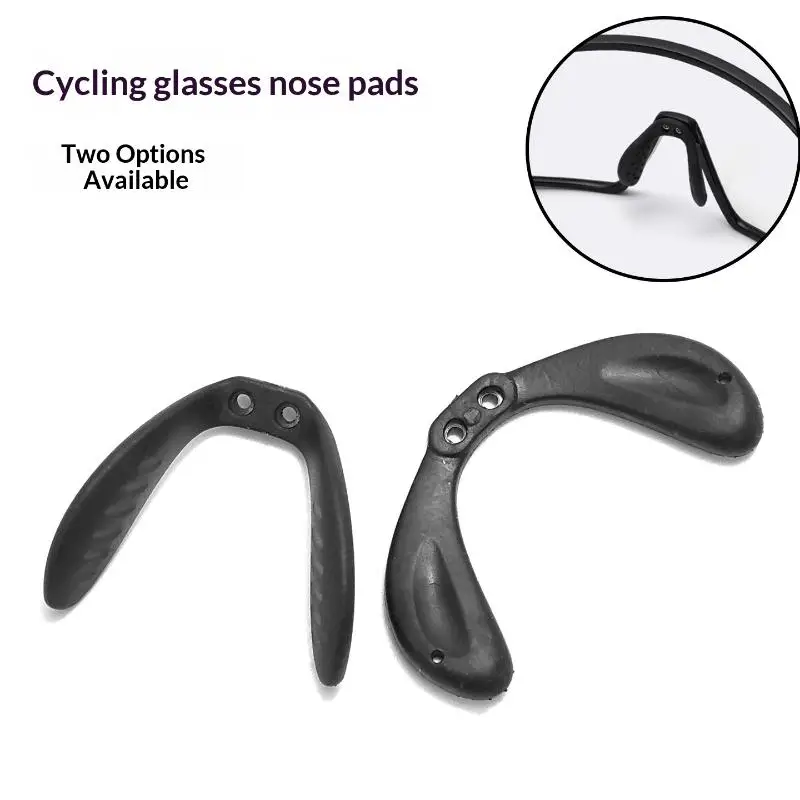 【B】1PC Cycling Glasses Nose Pad Outdoor Sports Eyewear Adjustable Black Clip Comfortable Non Slip Universal Fit Nose Support
