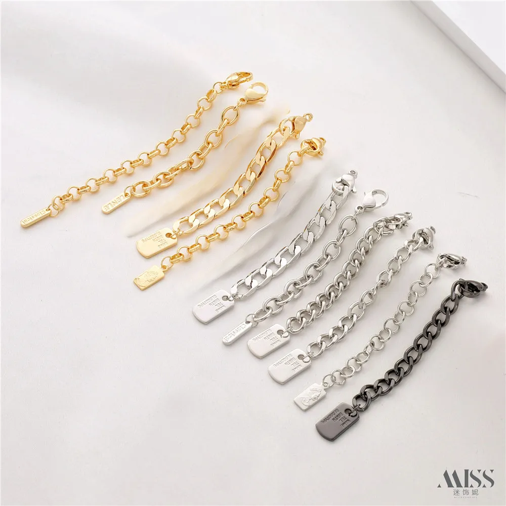 

14K Gold Bag Color-preserving Lobster Buckle O Chain Extension Chain Extended Chain DIY Bracelet Necklace Ending Accessories