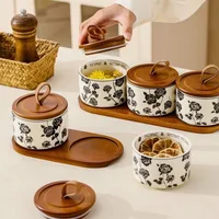 Set de 3 Tarros de Cerámica con Tapa