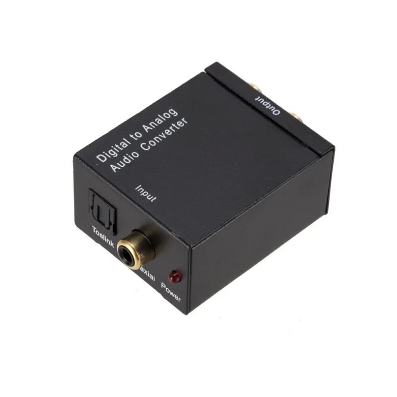 Z With Fiber Cable Digital Optical Coax to Analog RCA L/R Audio Converter Adapter