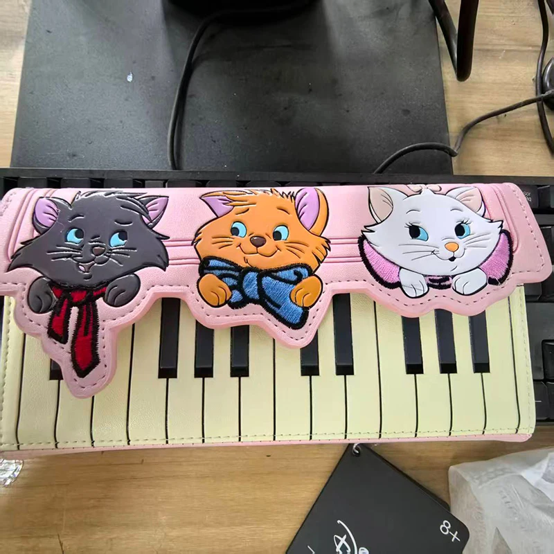 Dompet Aristocats Loungefly Marie Cat Duchess Koleksi Dompet Bordir Tas Kartu Tas Penyimpanan Dompet Koin Hadiah Fashion Anak Perempuan