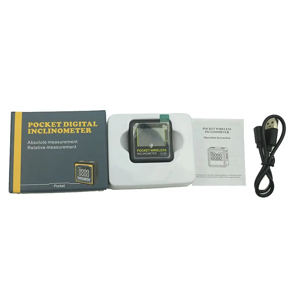 Magnetic Base Pocket Digital Level Protractor Rechargeable Backlight Display Angle Finder Digital Measurement Mini