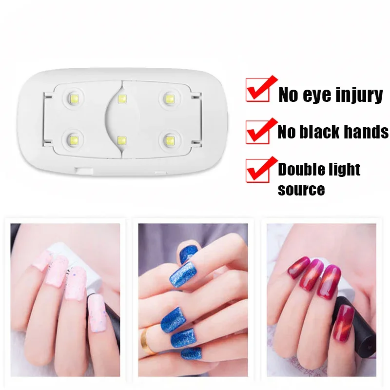 2023 New MINI UV LED Nail Dryer Sunmini Portable Usb Gel Nail Cure Polish Dryer 45s/60s Timer Setting DC 5V Nail Art Light