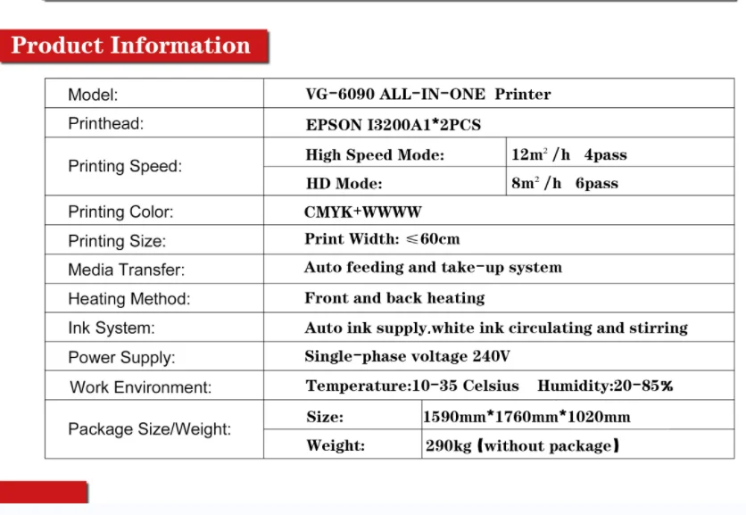 I3200A1*2 t-shirt printing machine Printing width 60cm dtf printer