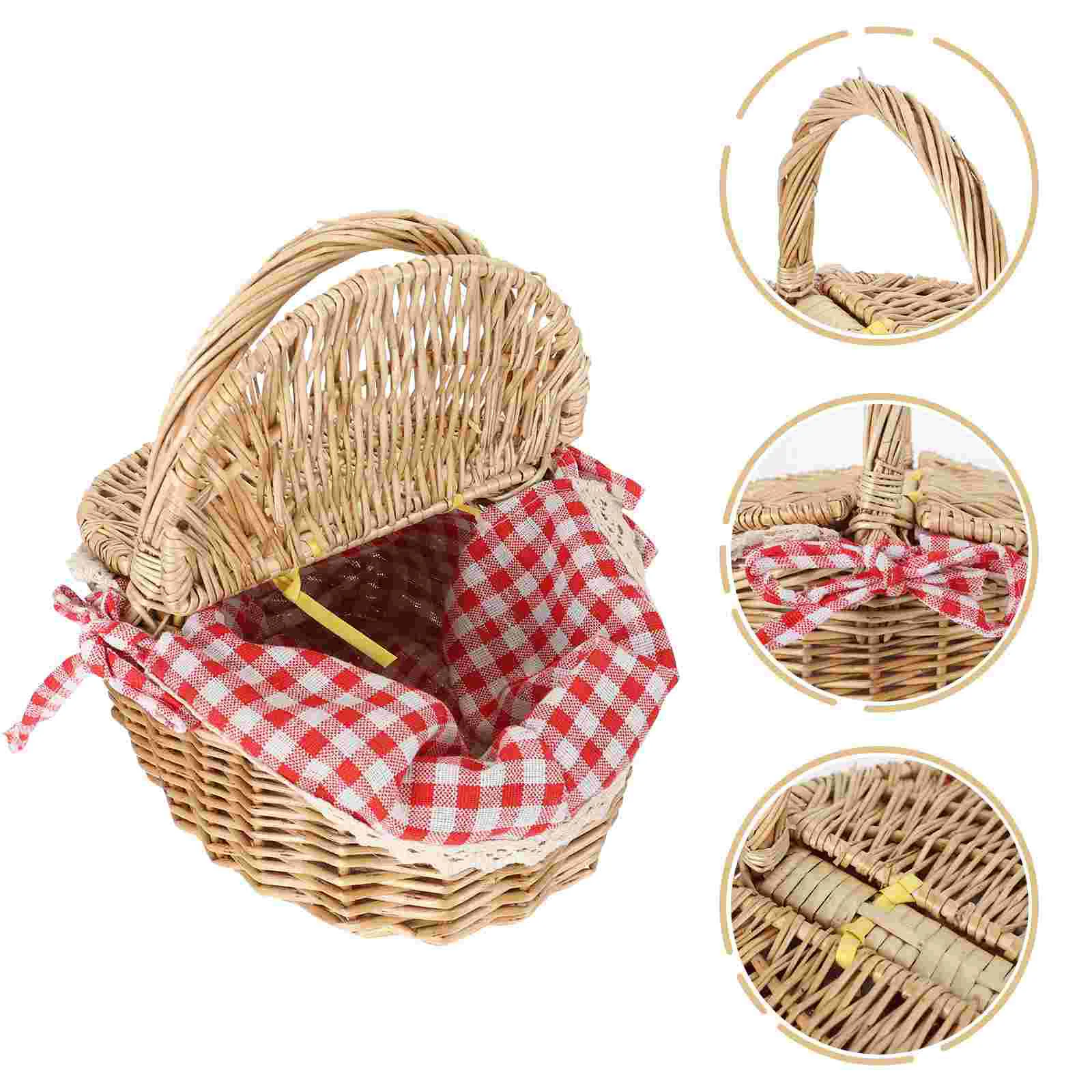 

Baskets Wicker Bread Picnic Seagrass Storage Flowerpot Hand Woven Plant