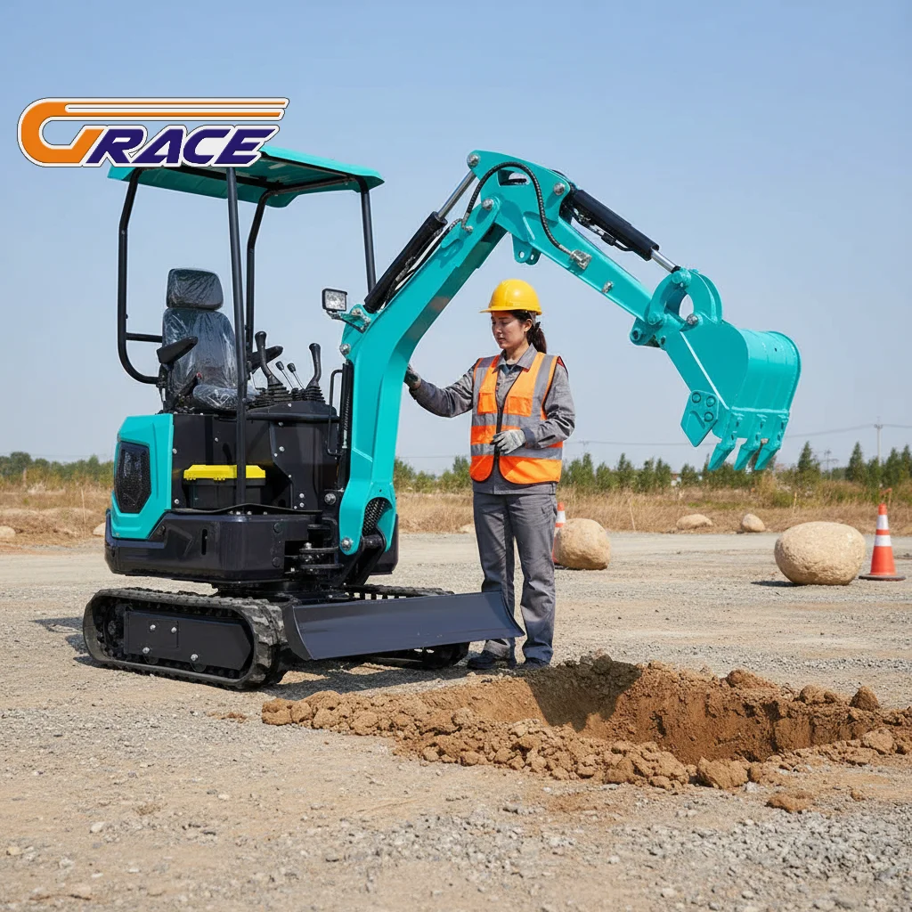 

2026 New Brand Mini Excavator 1.2 Ton EPA Certified Compact Excavator Construction Use Fast Shipping Supply