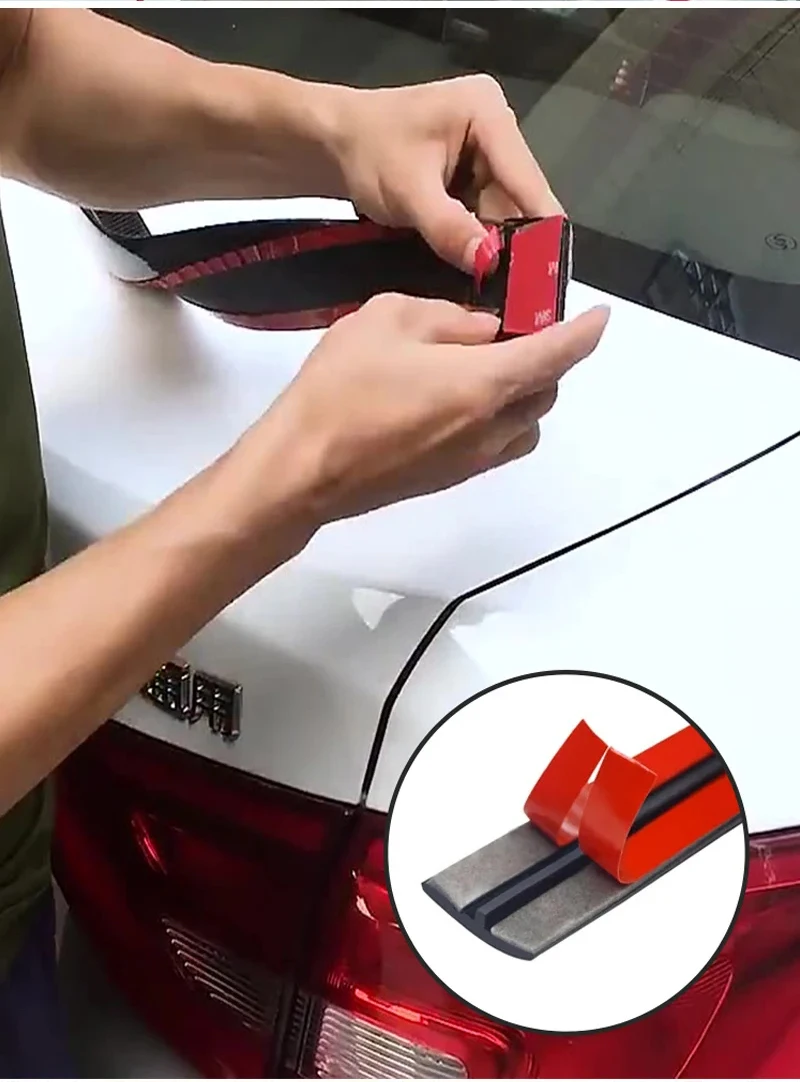 Universal Spoiler 1,5 M Auto-Styling 5D Carbon Faser Glänzend Schwarz Spoiler DIY Refit Spoiler für Auto Zubehör – Detail 12