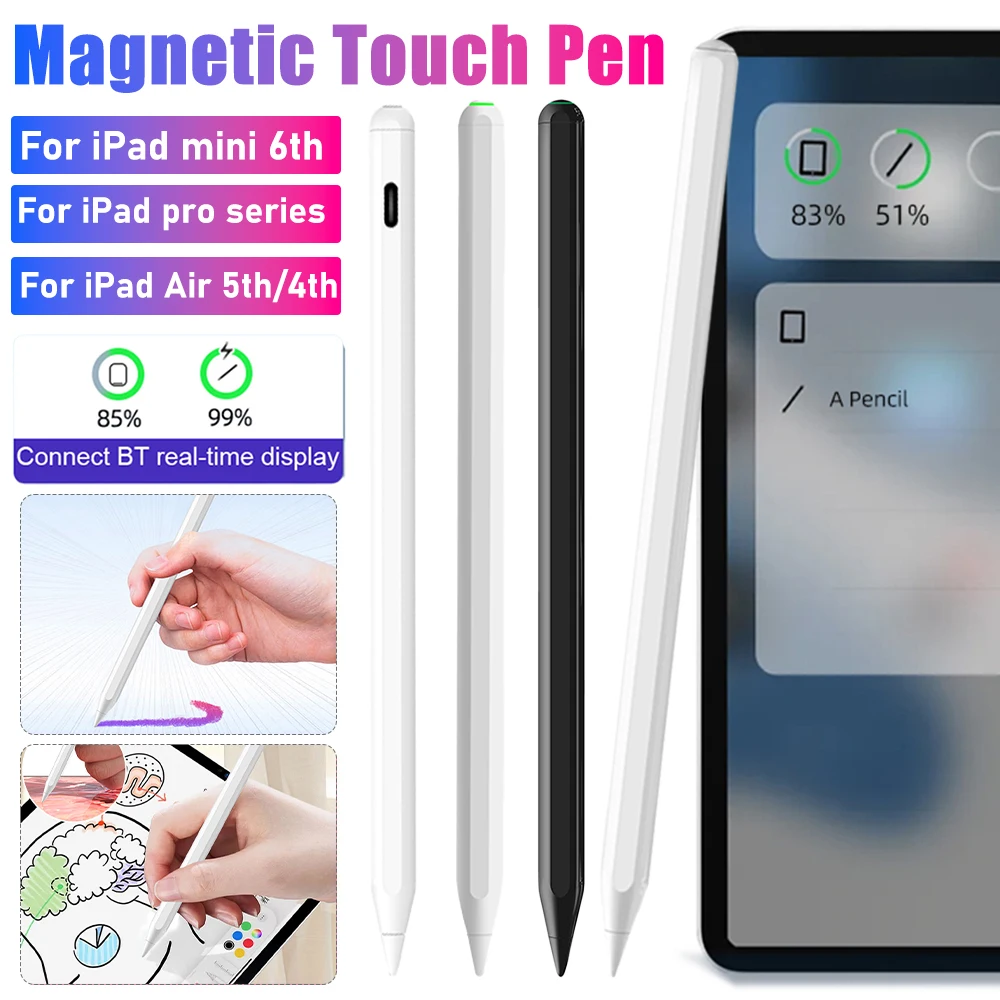 Tablet Touch Pen Voor Apple Potlood Stylus Pen voor iPad 2018-2024 Kantelgevoeligheid Capacitieve Touch Potlood voor iPad Mini 5/6e