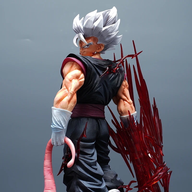 38cm Dragon Ball Yun Qi Vegetto 2.0 Figurka Anime 3 Głowy Wymienny Model Statua Kolekcja Dekoracja Biurka Ozdoba Zabawki dla Fanów