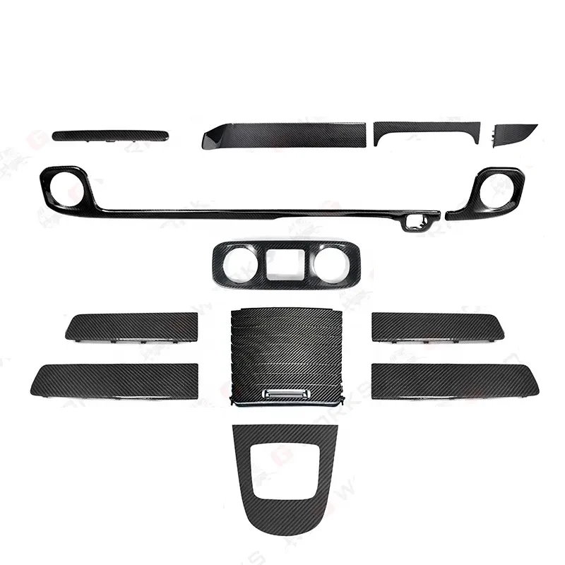 New Arrival W465 Interior Part Dry Carbon Fiber 13-piece Set LHD RHD for Option Dashboard Cover Center Control Cover G63 G500