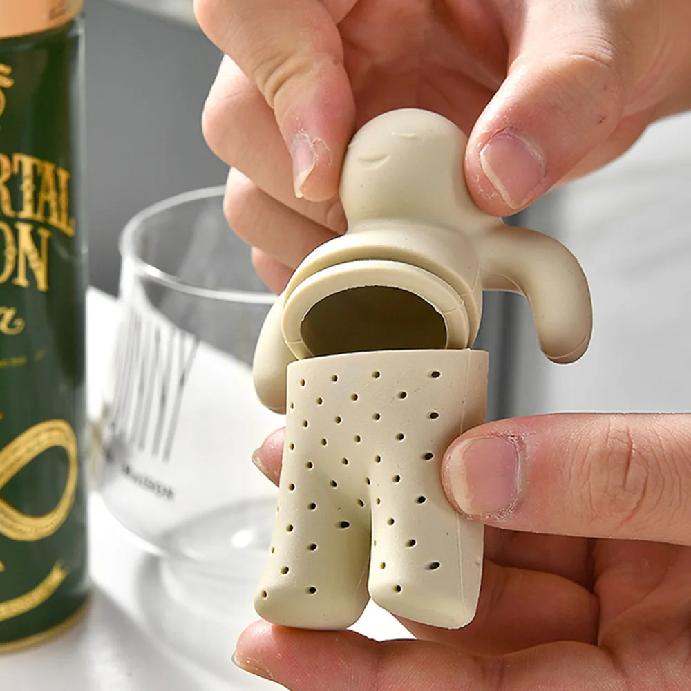 1 قطعة لطيف الكرتون كسول مصفاة شاي سيليكون Infuser Teaware إبريق الشاي تصفية أكياس الشاي صانع ورقة Infusor اكسسوارات المطبخ