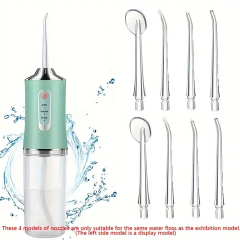 8-Piece Set Water Flosser Replacement Tips, Standard & Orthodontic Nozzles, Unscented Oral Irrigator Accessories Teeth Cleaning