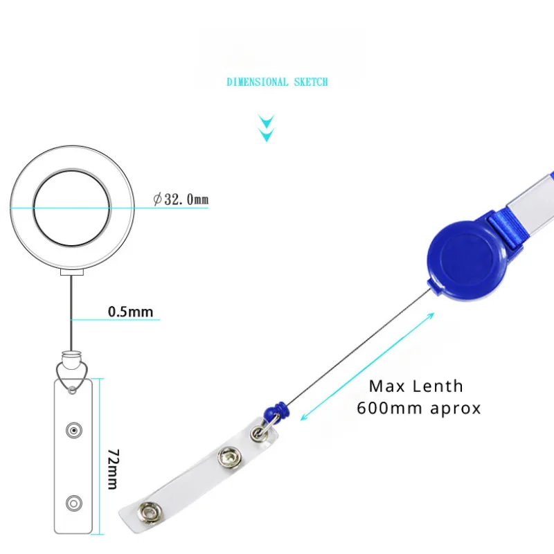 1 шт. выдвижной шнурок для работников, нагрудный держатель для удостоверения личности, идентификационной карточки, держатель для шейного ремня, шнурок для Бейджа