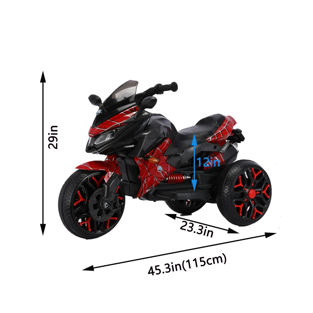 Safe 12V Electric Motorbike for Toddlers! 3 Wheels, Parent Remote, Training Mode, Light-Up Tires & Comfortable PU Seat