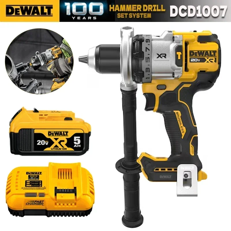 DEWALT DCD1007 20V MAX Бесщеточный 1/2 дюйма. 3-скоростная ударная дрель ANTI-ROTATION Беспроводной электрический молоток Зарядное устройство Электроинструменты