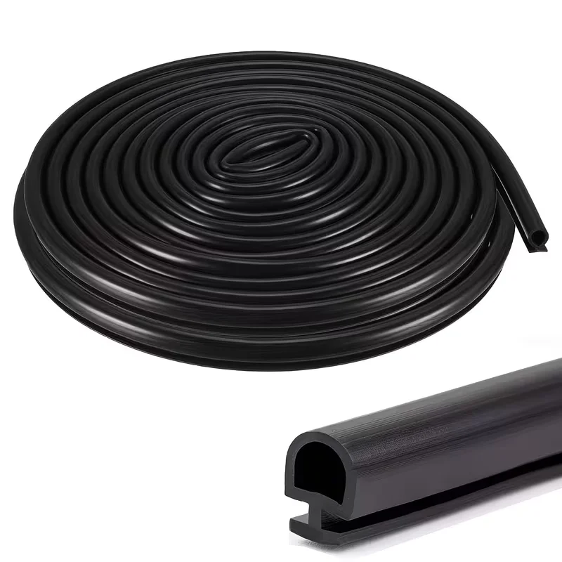 1PC Bridge Aluminum Alloy Doors Windows Sealing Strip Card Slot Type Plastic Silicone Strip Soundproof Windproof Waterproof
