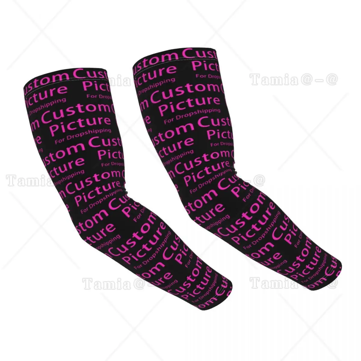 Cooling Personalized Custom Photo Logo Arm Sleeves Women Men Customized DIY Print Sports Compression Tattoo Cover Up for Golf