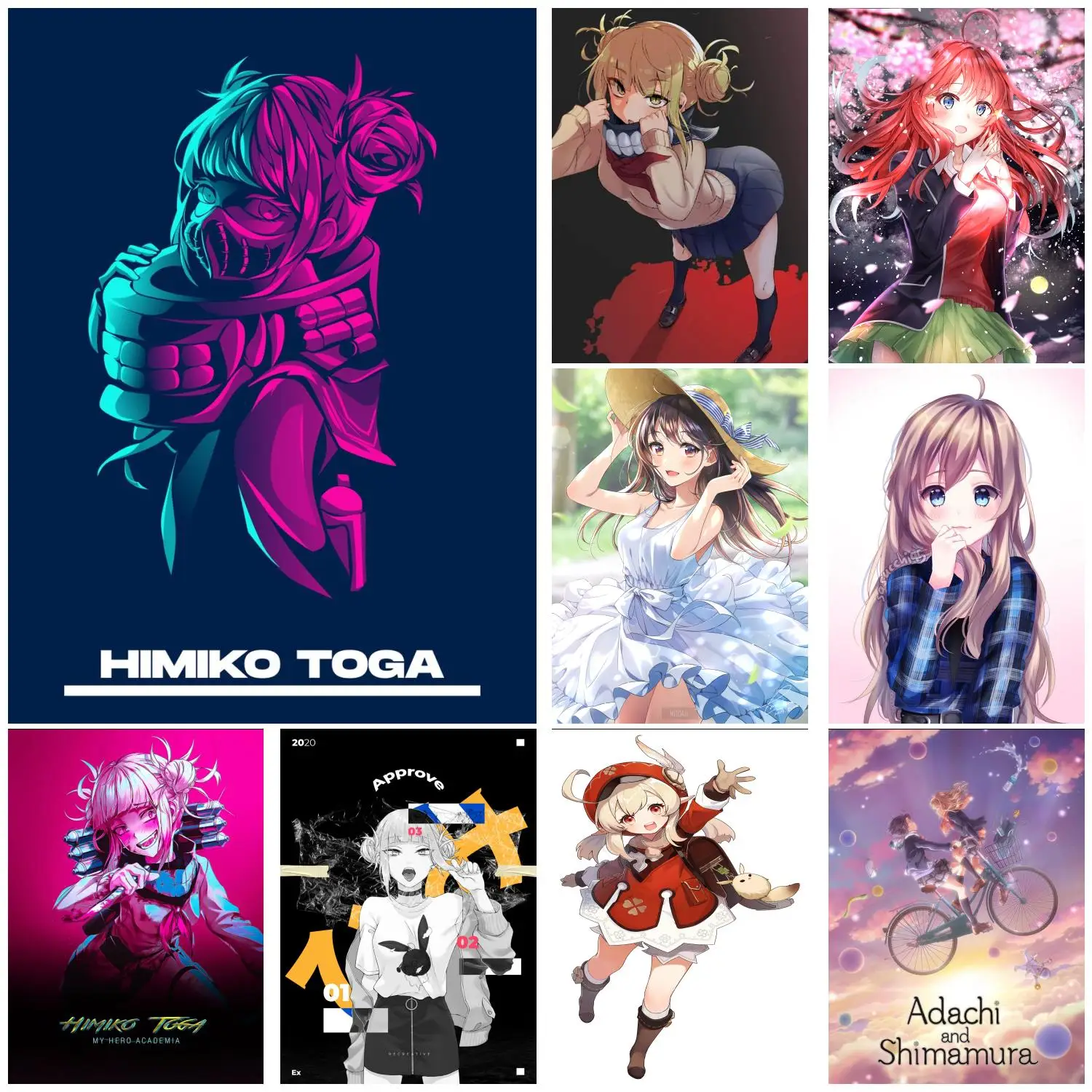 

himiko toga Anime Video Game Canvas Art Poster and Wall Art Picture Print Modern Family bedroom Decor Posters