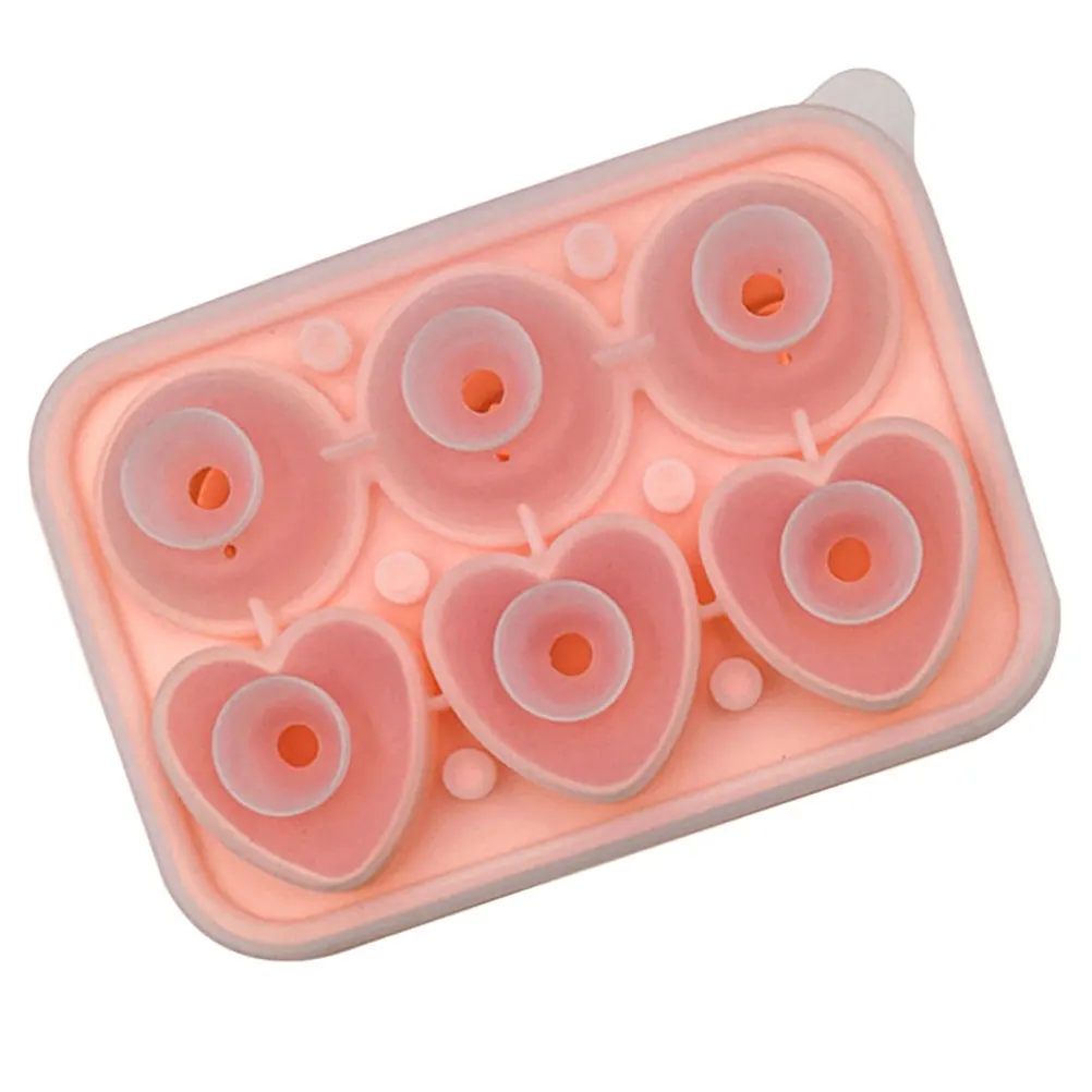 

1 set Heart Shaped Heart Shaped Ice Trays Cube Tray Molds Silicone Tray for Freezer Cocktails Rose Flower Ice Trays Cube Mold