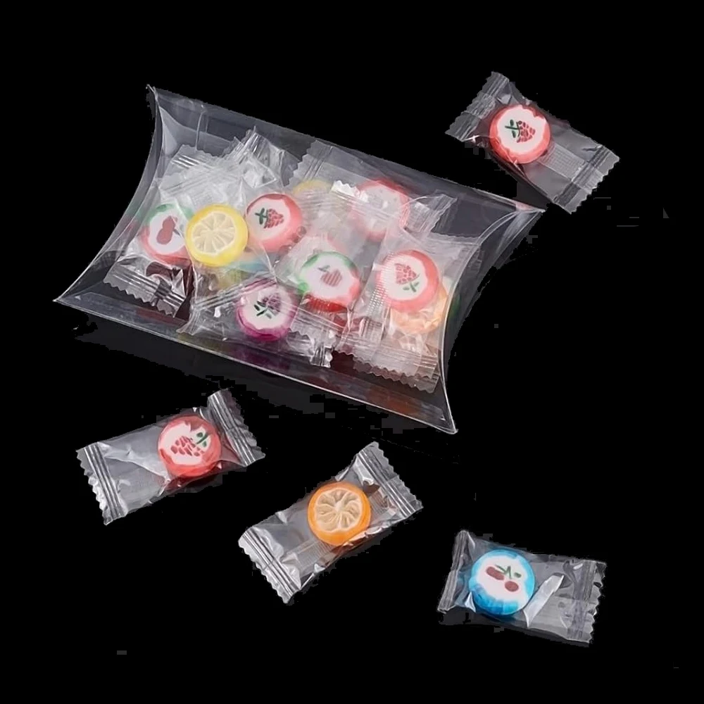 10/20/30 قطعة وسادة بلاستيكية شفافة لصالح صندوق للحلوى حفل زفاف هدية عيد الأم مهرجان هدية الأعمال الصغيرة التعبئة والتغليف