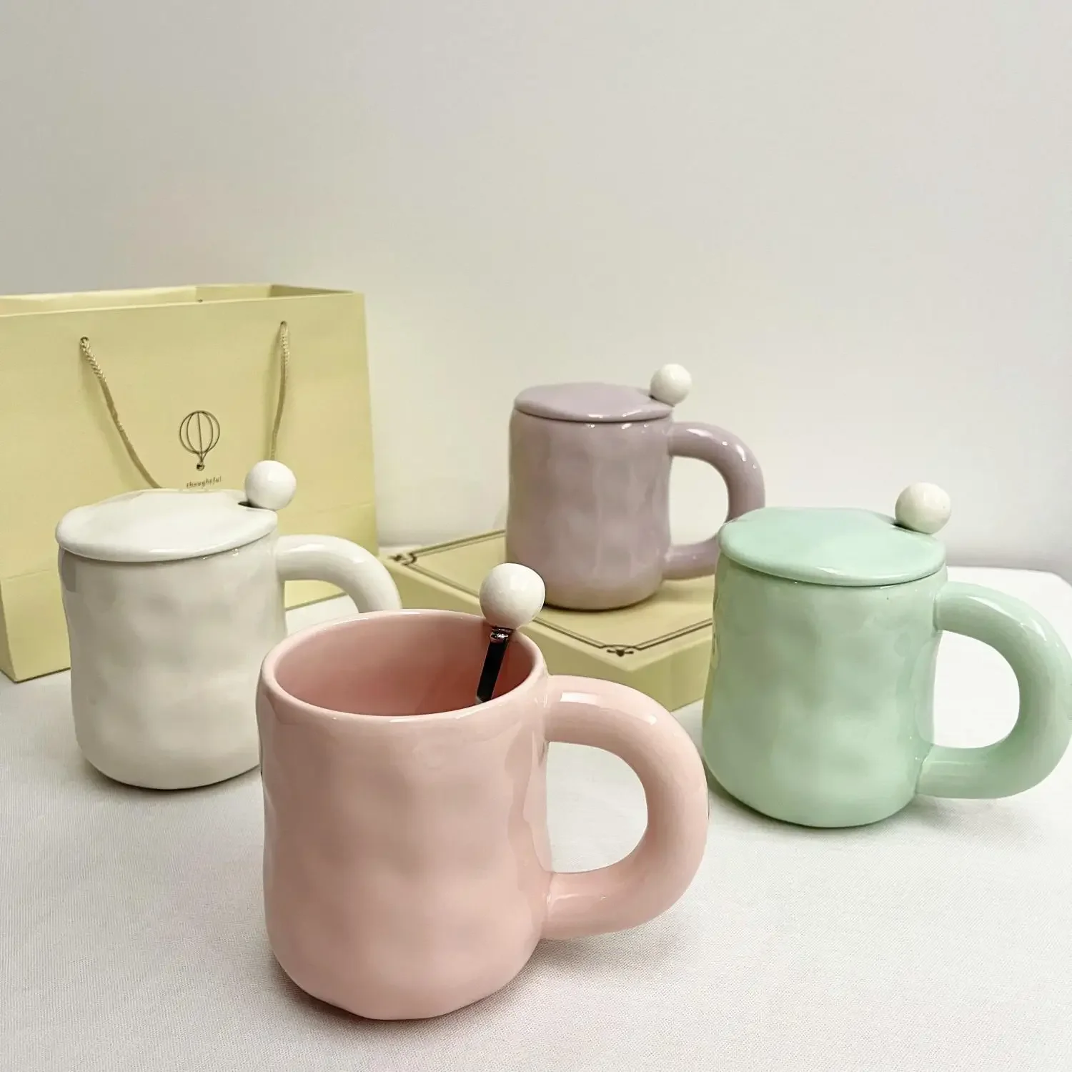 Tasse en forme de cœur pour fille, joli becher, lait, café, eau, haute beauté, cadeau einzigartig