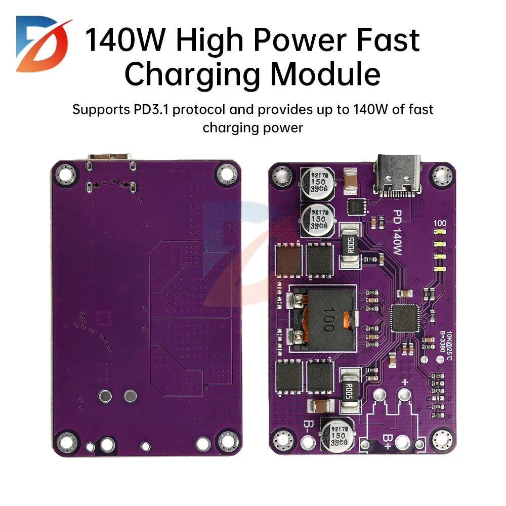 PD3.1 tot 140W snellaadvermogensmodule 3S 4S 5S 6S Type C interface lithiumbatterij oplaad- en ontlaadmodule