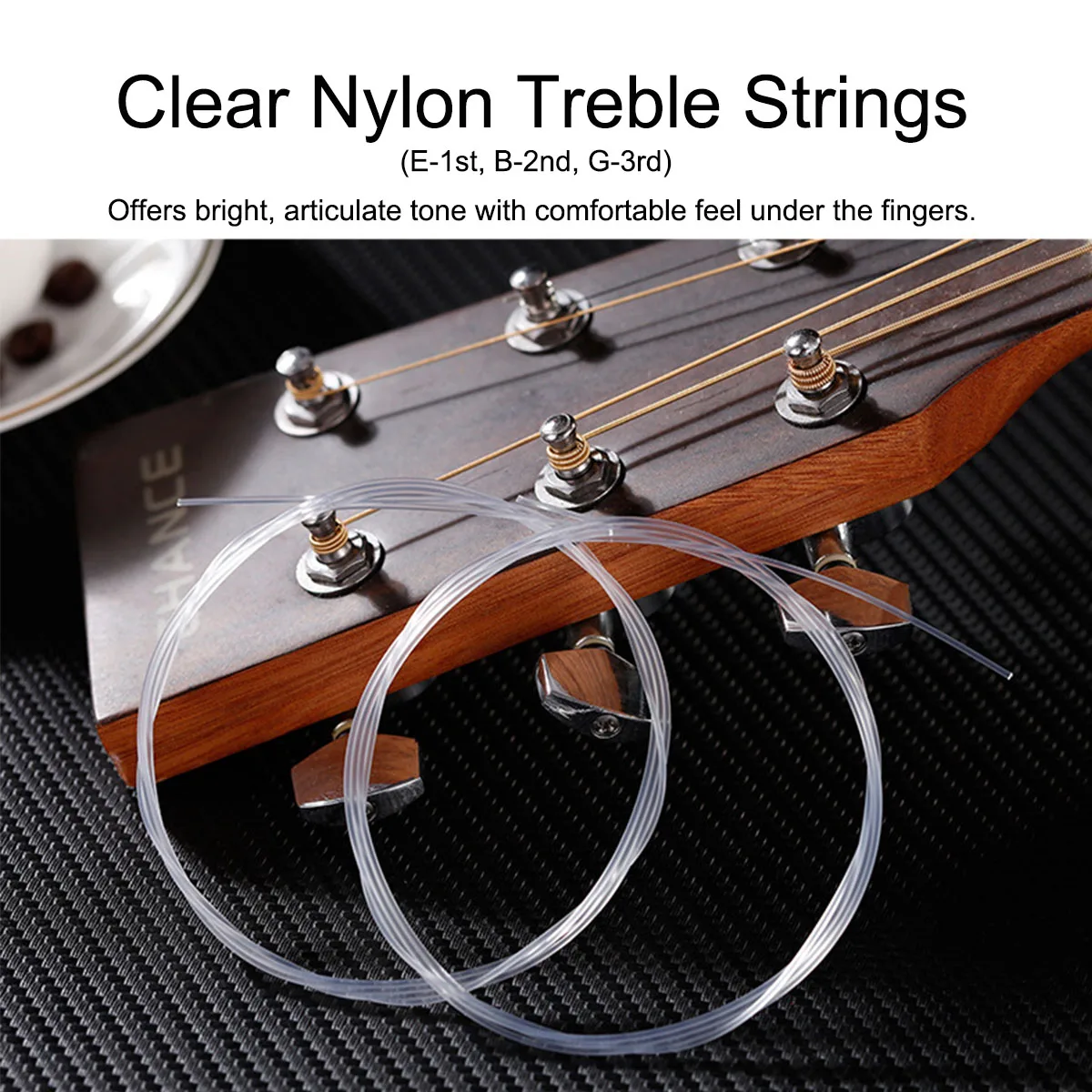 Alice AC106-H Classical Guitar Strings Set - Hard Tension, Clear Nylon Trebles, Silver-Plated Bass Winding