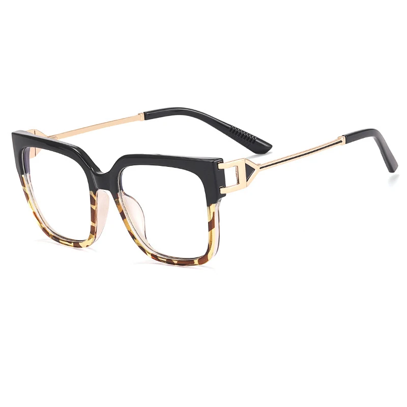 56784 bunte optische Brille Rahmen übergroße tr90 Anti-Blau-Computer brille Luxus-Streifens piegel