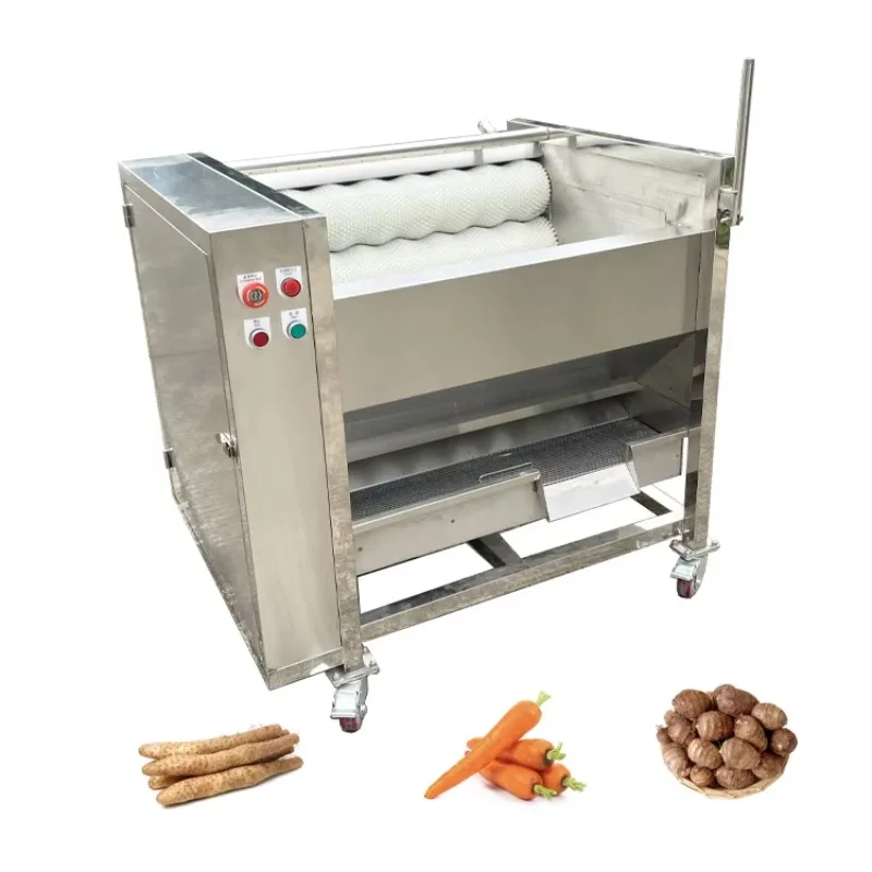 

Hot Sale Commercial Automatic Fruit Vegetable Peeler Small Electric Potato Carrot Peeling Washing Machine Nigeria