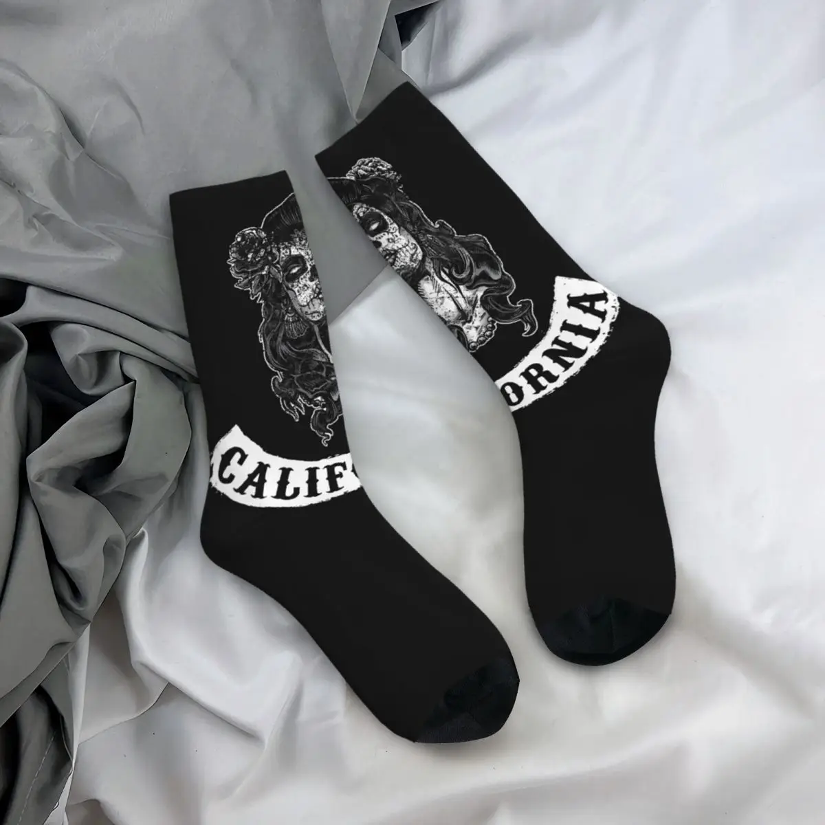 Happy Funny – chaussettes montantes pour hommes, Vintage, Harajuku, Sons de l'anarchie, série télévisée, Hip Hop, décontracté, cadeau imprimé