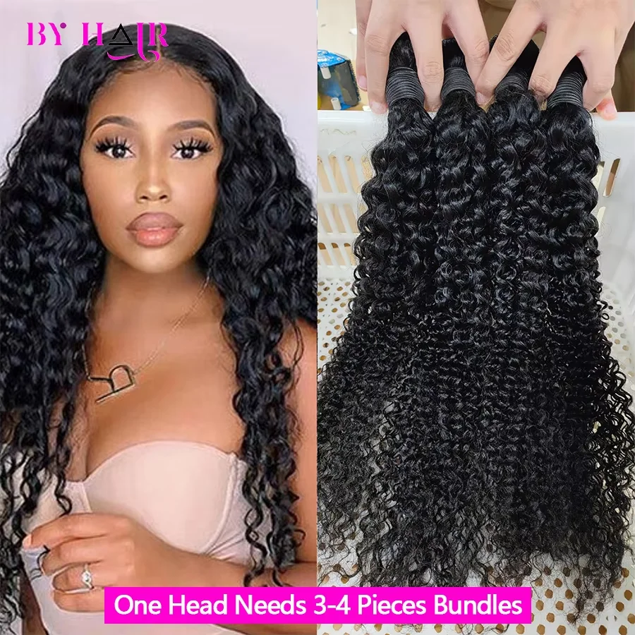 12A Mongoliano Kinky Curly Paquetes de Cabello 1/3/4 PCS Extensiones de Cabello Burmese Rizado Remy Jerry Curly 2